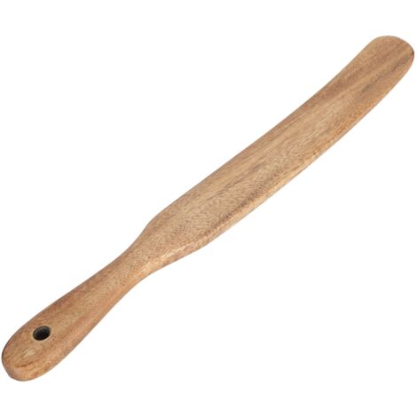 Spatule en Teck pour Cuisine - Pelle à Frire en Bois 28x3cm - Ustensile de Cuisine Écologique