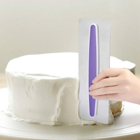 Spatule lisse pour glaçage de gâteaux, en acier inoxydable, outil de glaçage DIY, pour crème mousse.