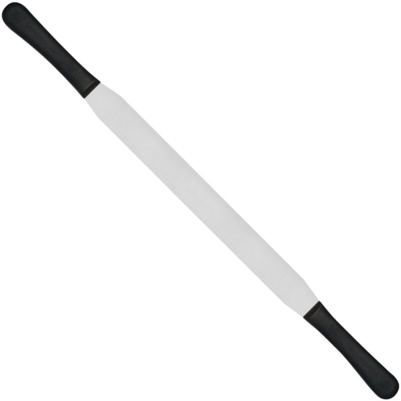 Spatule pâtissière plate pour étaler la pâte à gâteau avec deux manches Crème 300 mm - Hendi 840917