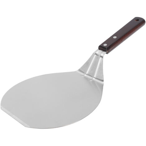 Spatule Professionnelle en Acier Inoxydable pour Cuisine - Manche en Bois pour Pizza, Gâteau et Pancakes
