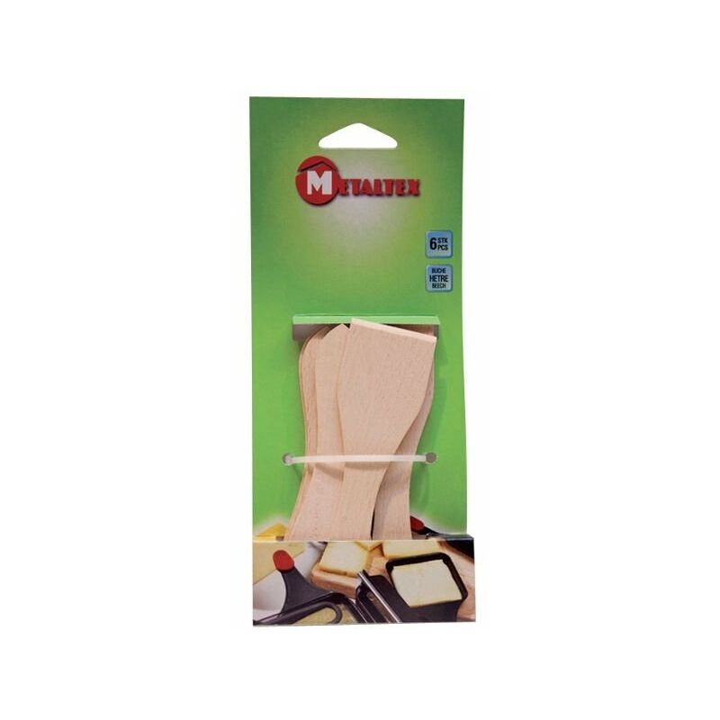 Metaltex - 6 spatules à raclette bois sorspr