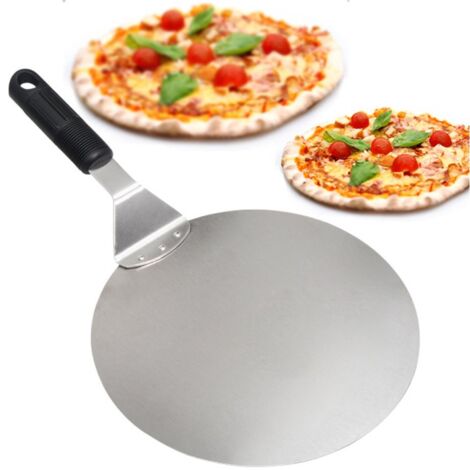 Spatule ronde à gâteau avec manche - ustensile de cuisine pour la cuisson au four, sur pierre à pizza et sur gril - AquaForge