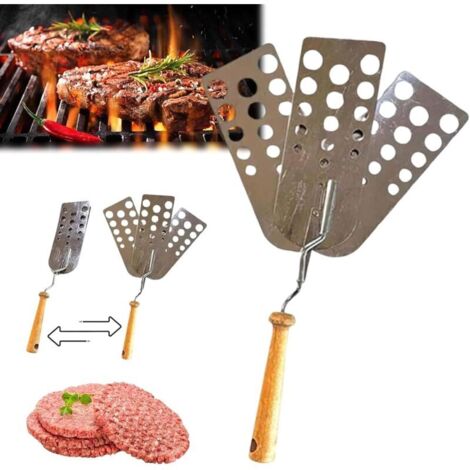 Spatule Viande Robust Barbecue Camping Cuisine Lave Vaisselle Safe Manipulation Grillade Extérieur
