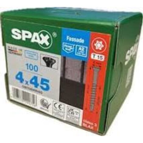 SPAX 0467040400453 Vis à bois 4 mm 45 mm T-STAR plus acier inoxydable A2 100 pc(s) Q290903