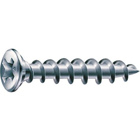 Spax 1411010400205 Fex della finestra KS Bau vite, 4.0 mm x 20 mm PH2, Argento (Confezione da 1000)