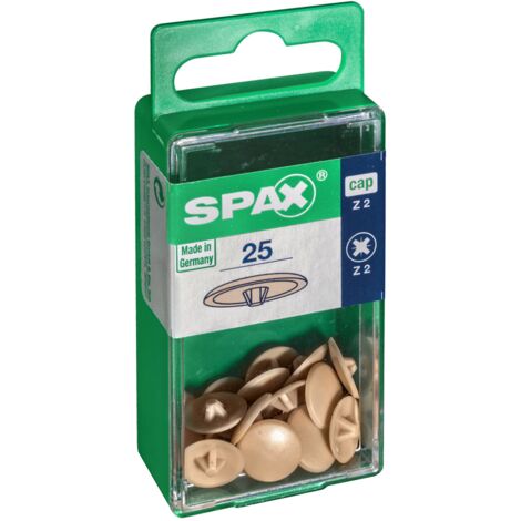 Spax Abdeckkappen beige zum stecken (kreuz)- 25 Stk. Abdeckkappen