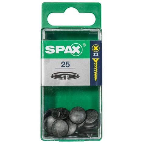 Spax Abdeckkappen schwarz zum stecken - 25 Stk. Abdeckkappen