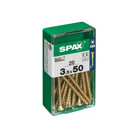 Tornillos Spax Madera 3.5 X 20 Caja Con 200 Piezas