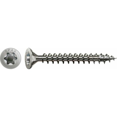 SPAX Edelstahlschraube, 4 x 25 mm, 200 Stück, Vollgewinde, Senkkopf, T-STAR plus T20, 4CUT - 4197000400257