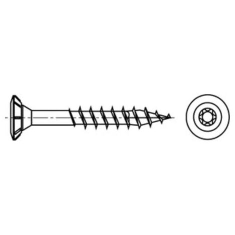 Spax FEX-H Senkkopf-Holzfensterschraube 4x35 Stahl galvanisch verzinkt silber T-Star T15 1000 Stk