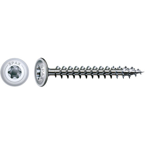SPAX HI.FORCE, 6 x 80 mm, 100 Stück, Vollgewinde, Tellerkopf, T-STAR plus T30, 4CUT, WIROX - 0251010600805