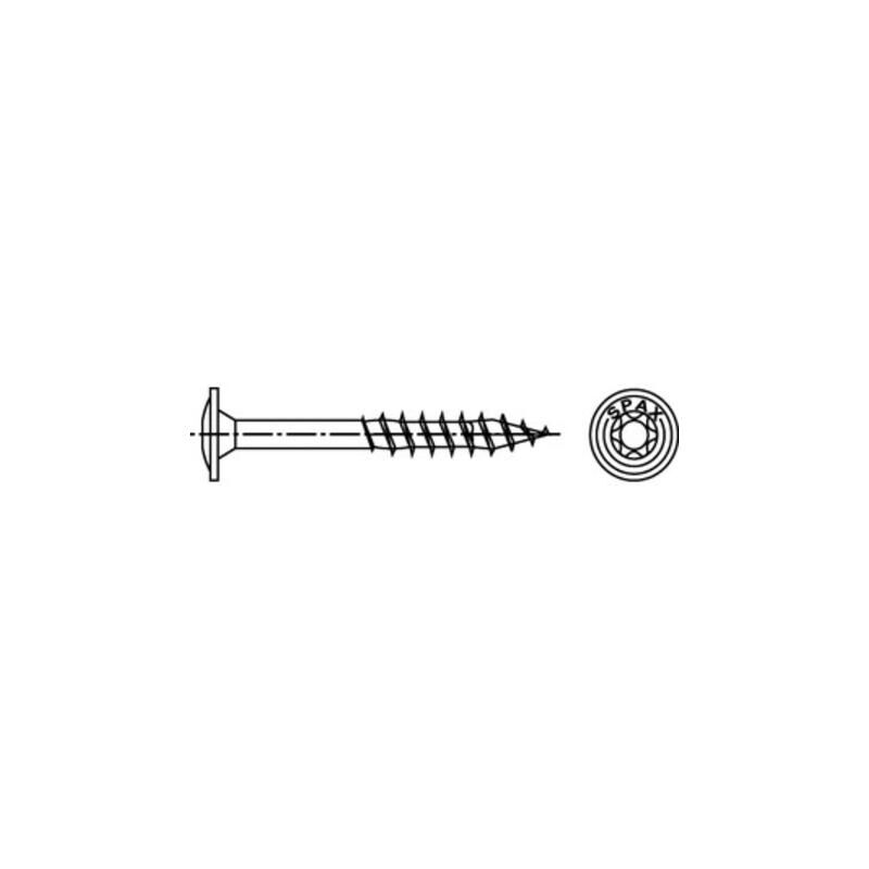 Spax Holzbauschraube 6 x 80 mm Tellerkopf t-star plus Vollgewinde 4CUT wirox P3J 100 Stk