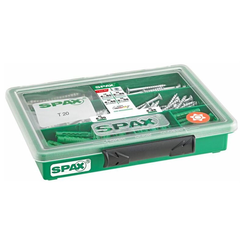 SPAX Jeu de vis WIROX avec chevilles,1 Stk. - L-Boxx