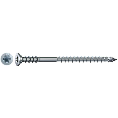 SPAX Justierschraube, 6 x 100mm, 100 Stück, Flachkopf, T-STAR plus T30, Halterillen, 4CUT, WIROX - 0161010601005