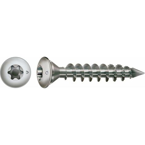 SPAX Pfostenschraube, 8 x 50 mm, 25 Stück, Vollgewinde, Zentrierkopf, T-STAR plus T40, CUT-Spitze - 4357189800504