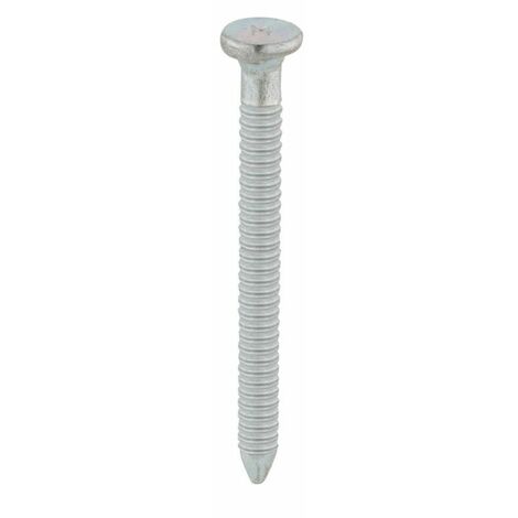 SPAX Rillennagel, 4,0 x 40 mm, 250 Stück, Flachkopf mit konischem Ansatz, Ringgewinde, Pyramidenspitze, galvanisch - SXCN440