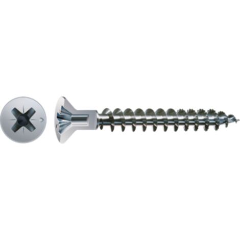 SPAX-S Senkkopf Kopfbohrung 4,5x40 VG Fraesrippen,  PZ2,  Bohrung 2,5mm