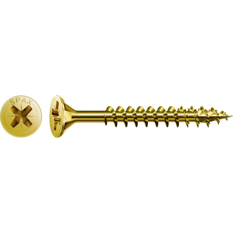Spax - Universalschraube 4 x 70 mm Senkkopf Kreuzschlitz z Vollgewinde 4CUT yellox A2L 500 Stk