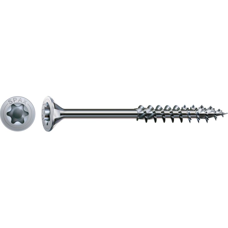 Spax - Holzbauschraube, 8 x 240 mm, 50 Stück, Teilgewinde, Senkkopf, t-star plus T40, 4CUT, wirox - 0191010802405
