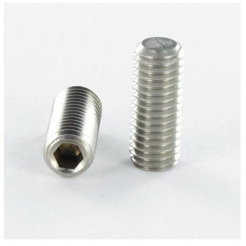 Vis métaux Sans tête six pans creux (sthc) Inox A4 Clé de 3 HC3 Bout plat M6X50-100 pièces
