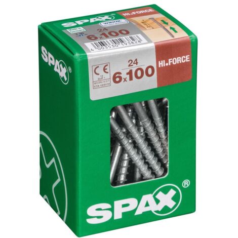 SPAX Tornillo para construcción de madera WIROX,6x100mm,24 piezas-4251010601007