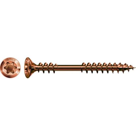 Spax Tornillo para fachadas acero inoxidable A2 acabado bronce,4,5 x 43 mm ,500 Stk. - Caja de cartón XL