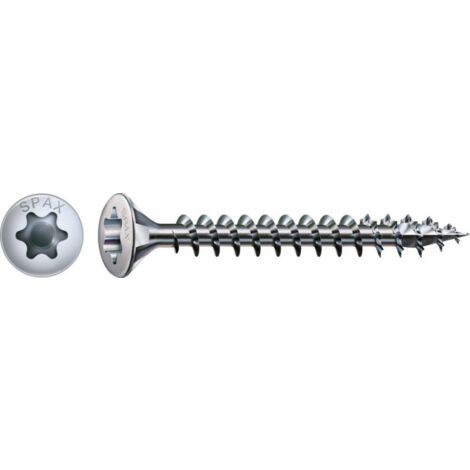 SPAX Universalschraube, 4 x 40 mm, 125 Stück, Vollgewinde, Linsensenkkopf, T-STAR plus T20, 4CUT, WIROX - 4621010400407