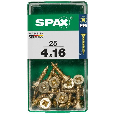 Spax Universalschrauben 4.0 x 16 mm PZ 2 - 25 Stk. Holzschrauben