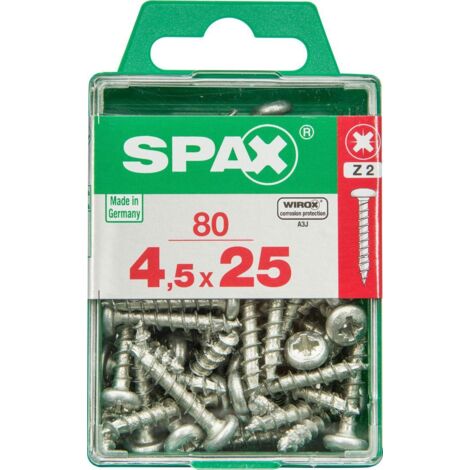Spax Universalschrauben 4.5 x 25 mm TX 20 - 80 Stk. Holzschrauben