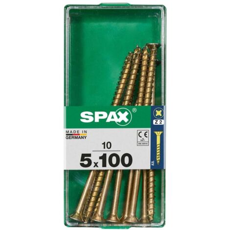 Spax Universalschrauben 5.0 x 100 mm PZ 2 - 10 Stk. Holzschrauben
