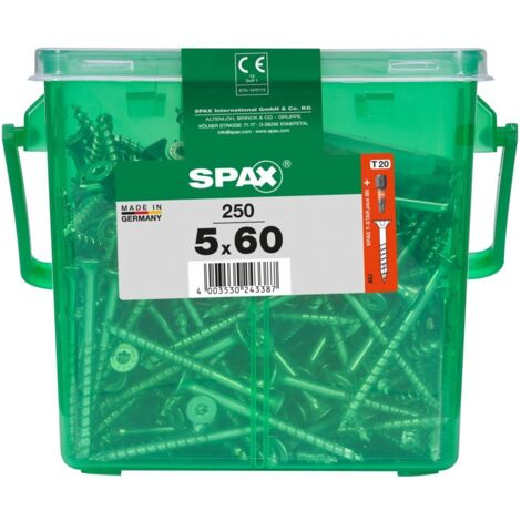 Spax Universalschrauben 5.0 x 60 mm TX 20 - 250 Stk. Holzschrauben