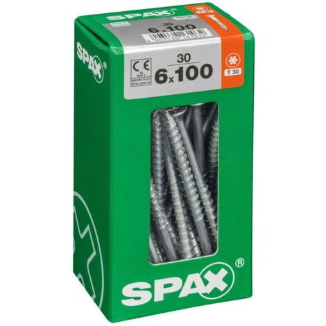 Spax Universalschrauben 6.0 x 100 mm TX 30 - 30 Stk. Holzschrauben