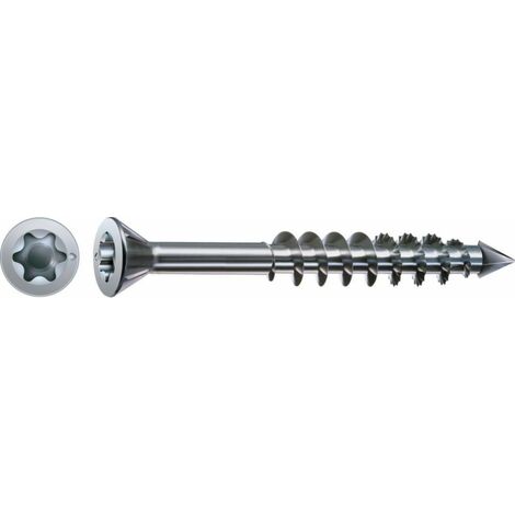 Spax – Vis à bois 3,5 x 40 mm – Lot de 125 unités – Filetage partiel – Tête fraisée T15 – Pointe CUT – Revêtement WIROX anti-corrosion