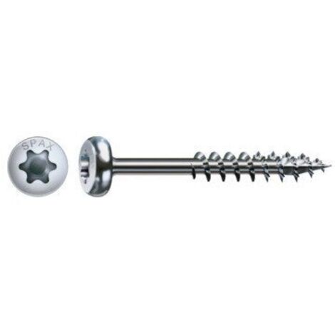 Spax Vis bois Tête ronde TR T-STAR+ TORX T20 WIROX 5X70 Filetée sur 61-10 pièces