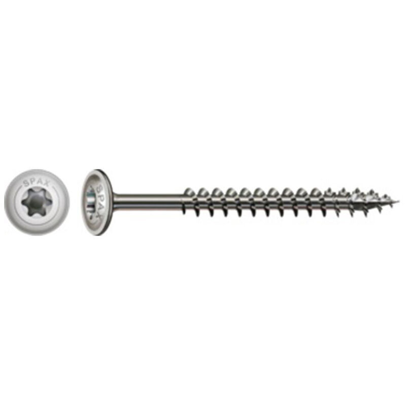 Spax Vis charpente tête disque Inox A2 8X120 Filetage total torx T40-30 pièces