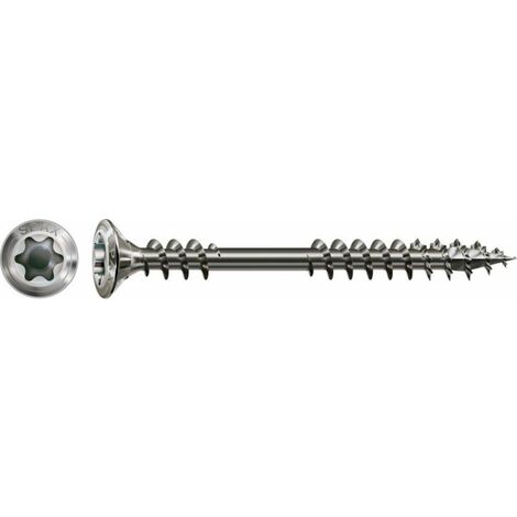 SPAX Vis de façade, 4,5 x 43 mm, 500 pièces, filetage de fixation, tête fraisée bombée, T-STAR plus T20, 4CUT - 4547000450439