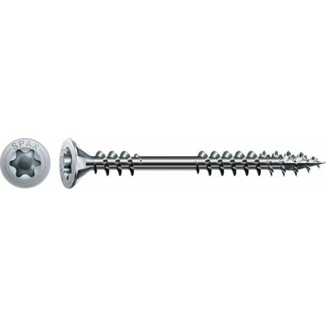 SPAX Vis de pose, 4,5 x 60 mm, 500 pièces, filetage de fixation, tête fraisée, T-STAR plus T20, 4CUT, WIROX - 0541010450605