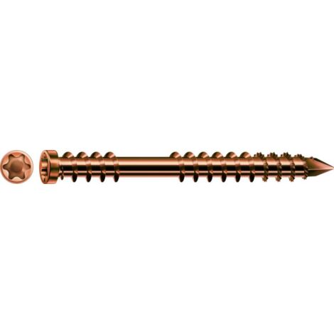 SPAX Vite per terrazza, acciaio inossidabile A2 effetto anticato,5 x 60 mm,100 Stk. - Scatola di cartone XL