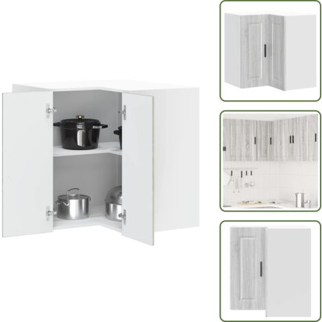 Spazio in cucina - vidaXL Pensile da Cucina ad Angolo Porto Grigio Sonoma in Truciolato - Cucina moderna