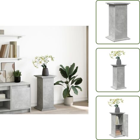 Spazio portaoggetti - vidaXL Espositore con Portaoggetti Grigio Cemento 31x30x60 Truciolato - Espositore decorativo