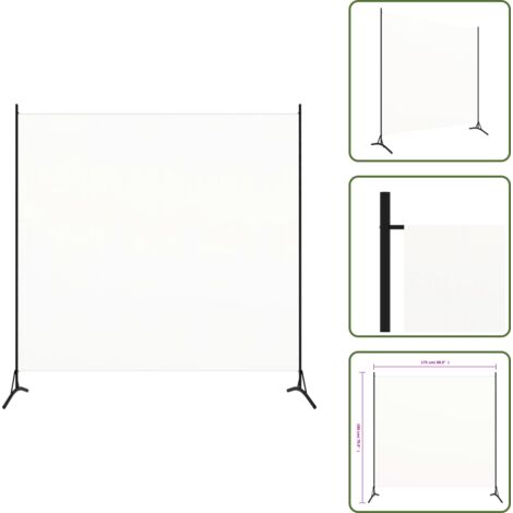 Spazio privato - vidaXL Paravento Bianco 175x180 cm in Tessuto - Schermo per finestra