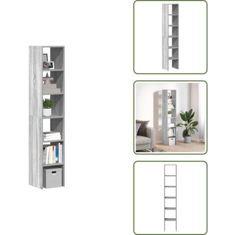 Spazio verticale - vidaXL Librerie 2 pz Impilabili Grigio Sonoma 30x30x80cm in Truciolato - Armadietto