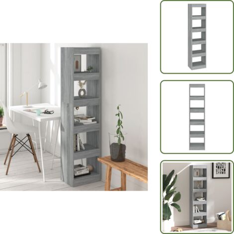 Spazio - vidaXL Libreria/Divisorio Grigio Sonoma 40x30x166 cm - Organizzazione