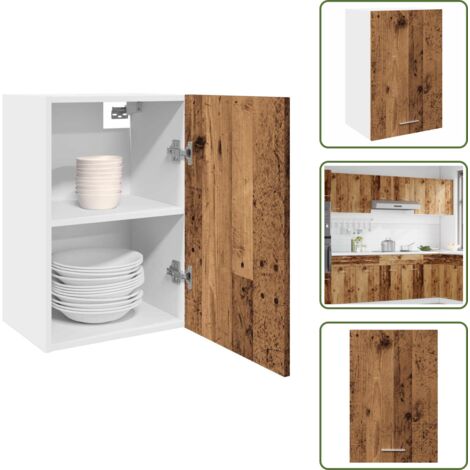 Spazio - vidaXL Mobile Pensile “Lyon” Legno Antico 40x31x60 cm - Armadio