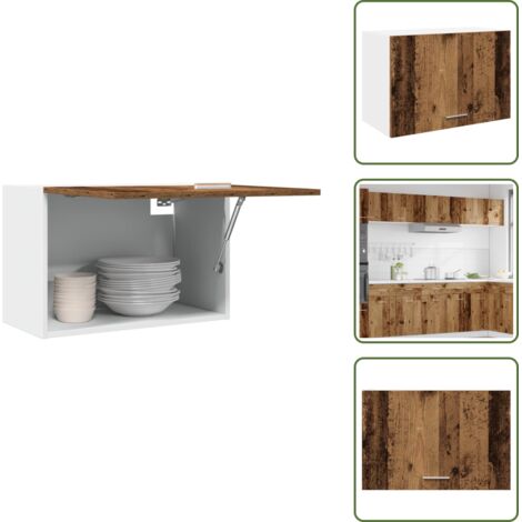 Spazio - vidaXL Mobile Pensile “Lyon” Legno Antico 60x31x40 cm - Conservazione