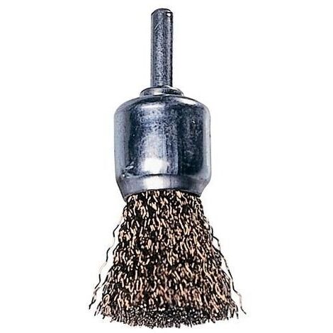 Spazzola a Pennello per Trapano Filo acciaio 0,3 mm    30X30 mm Gambo 6mm Maurer