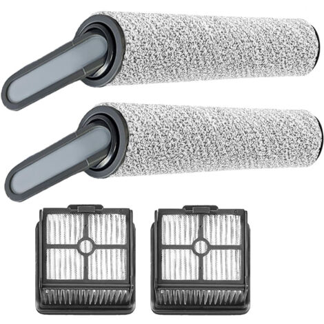 Spazzola a rullo + filtro per aspirapolvere a umido e secco H12\H12S\H11S, parti di ricambio, set di accessori 2 rulli spazzola + 2 filtri