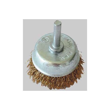 Spazzola a tazza ideal star con gambo diametro 50 mm