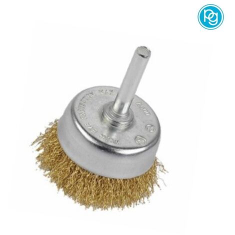 SPAZZOLA A TAZZA IN OTTONE DIAM. 50 MM CON GAMBO -PROMO-