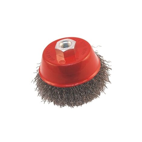 SPAZZOLA A TAZZA mm.75 M14 FILI ONDULATI